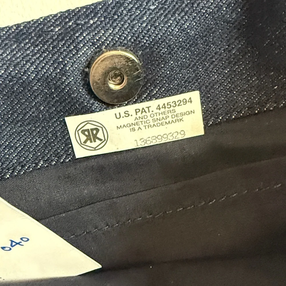 Embroidered Denim Tote Bag - Picture 5 of 9